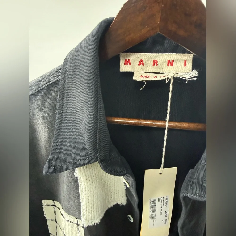 Marni Patchwork Denim Shirt Jacket - Picture 3 of 7
